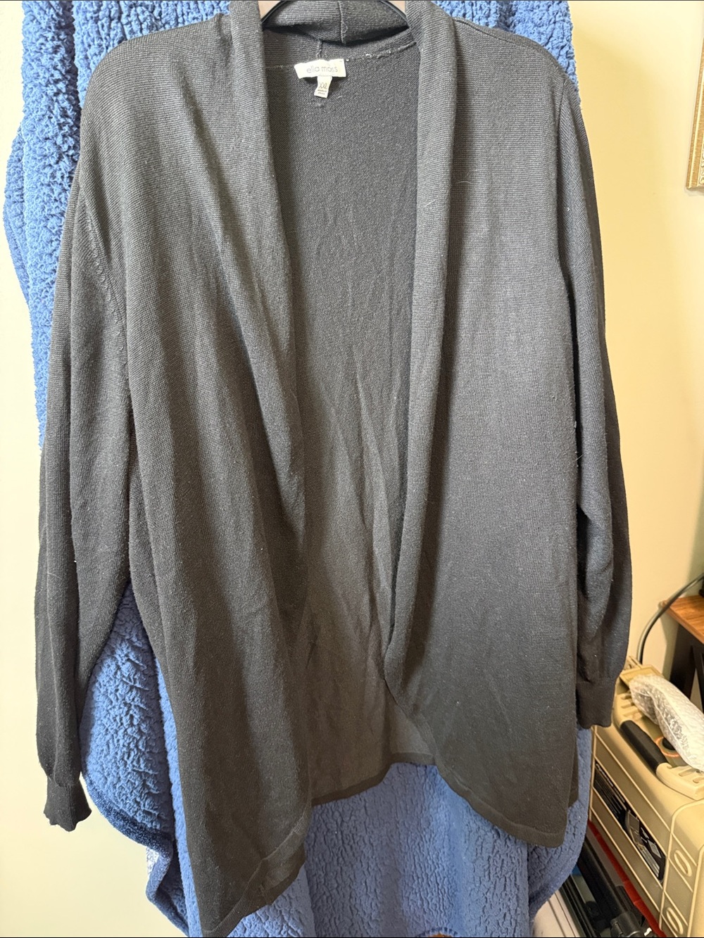 Ella Moss Black Open-Front Cardigan (84)